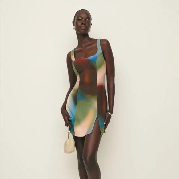 Reformation Noha Dress in Blur size 2 NWT - Picture 2 of 9